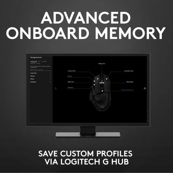 Logitech G502 HERO - Mouse para juegos de alto rendimiento con cable - Image 2