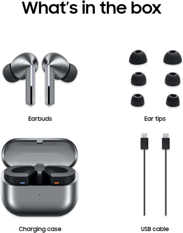 SAMSUNG Galaxy Buds 3 Pro AI True Auriculares Bluetooth inalámbricos, cancelación de ruido - Image 2