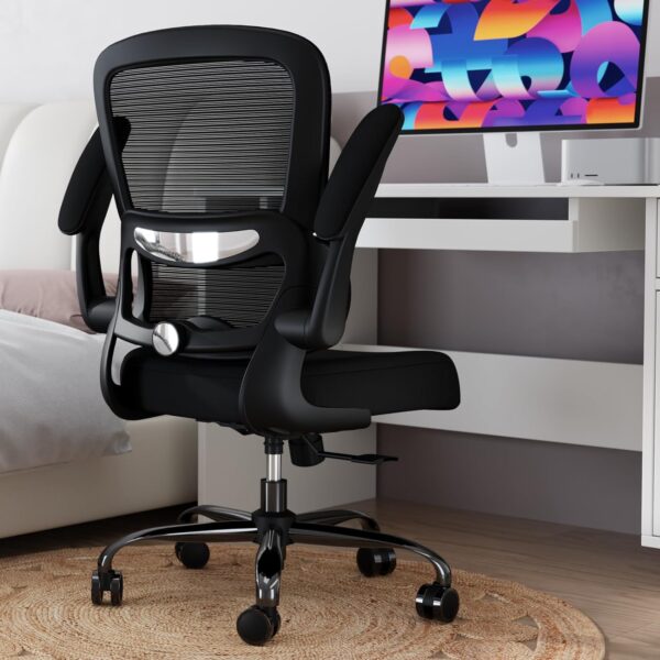 Silla de oficina – Silla de escritorio ergonómica con soporte lumbar ajustable, silla de computadora de malla - Image 2