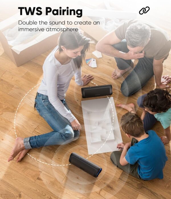 Altavoz Bluetooth con sonido HD, inalámbrico portátil, IPX5 impermeable, hasta 20 horas de reproducción - Image 5