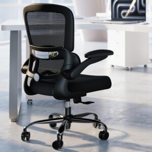 Silla de oficina – Silla de escritorio ergonómica con soporte lumbar ajustable, silla de computadora de malla