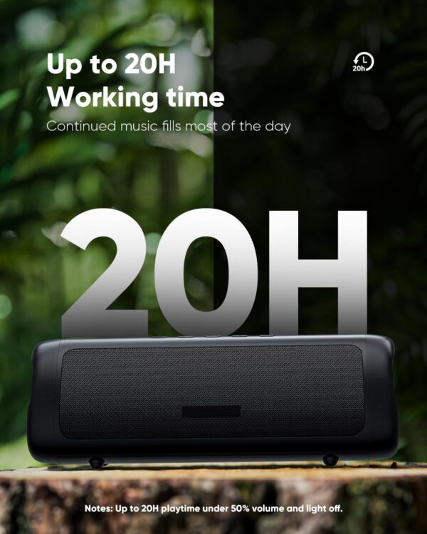Altavoz Bluetooth con sonido HD, inalámbrico portátil, IPX5 impermeable, hasta 20 horas de reproducción - Image 7