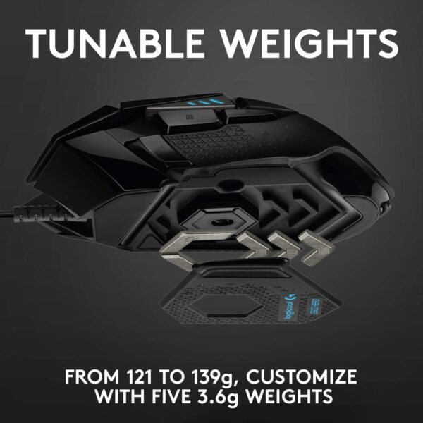 Logitech G502 HERO - Mouse para juegos de alto rendimiento con cable - Image 9