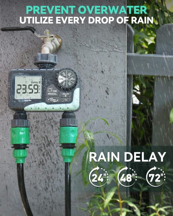 RAINPOINT Temporizador de agua para manguera de jardín - Image 5