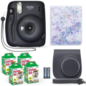 Fujifilm Instax Mini 11 - Cámara instantánea gris carbón, películas Fuji (40 hojas)