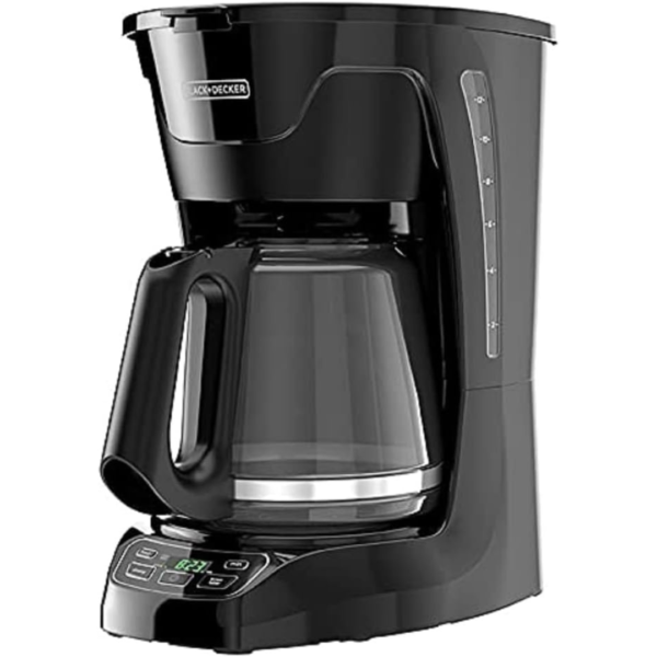 BLACK+DECKER Cafetera programable de 12 tazas*, color negro