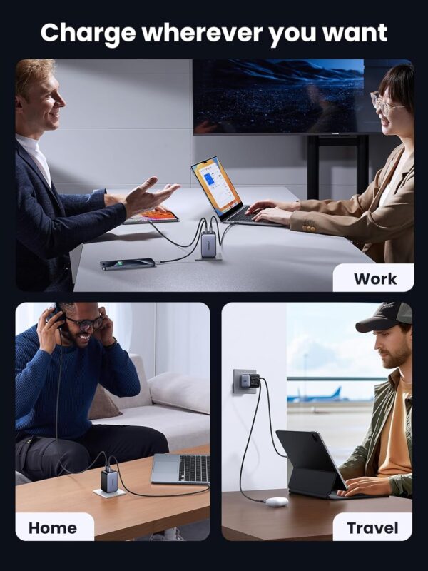 UGREEN Bloque de cargador USB C de 65 W, Nexode 4 puertos GaN tipo C - Image 4