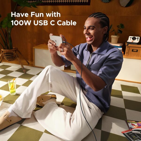 UGREEN Uno - Cable USB C a USB C de 100 W, cable de carga rápida tipo C con pantalla LED - Image 2