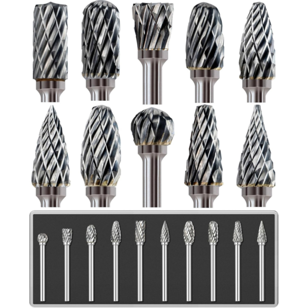 10 brocas de carburo de 1/8 pulgadas compatibles con brocas Dremel